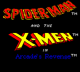 Spider-Man and the X-Men in Arcade's Revenge (USA, Europe) Title Screen